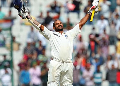 Shikhar Dhawan delight at dashing debut century