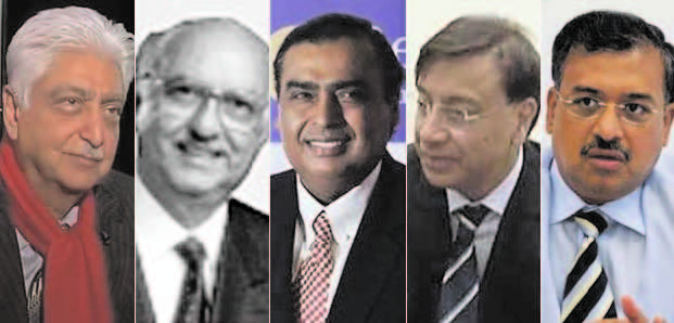 FOUR INDIANS FIGURE IN GLOBAL RICH