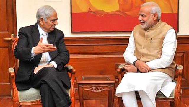 Mufti Mohammad Sayeed with Prime Minister Narendra Modi in New Delhi