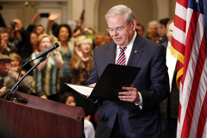 US Democratic Senator Robert Menendez of New Jersey