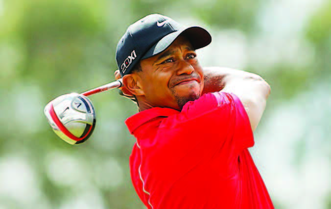 Woods plays 18 holes