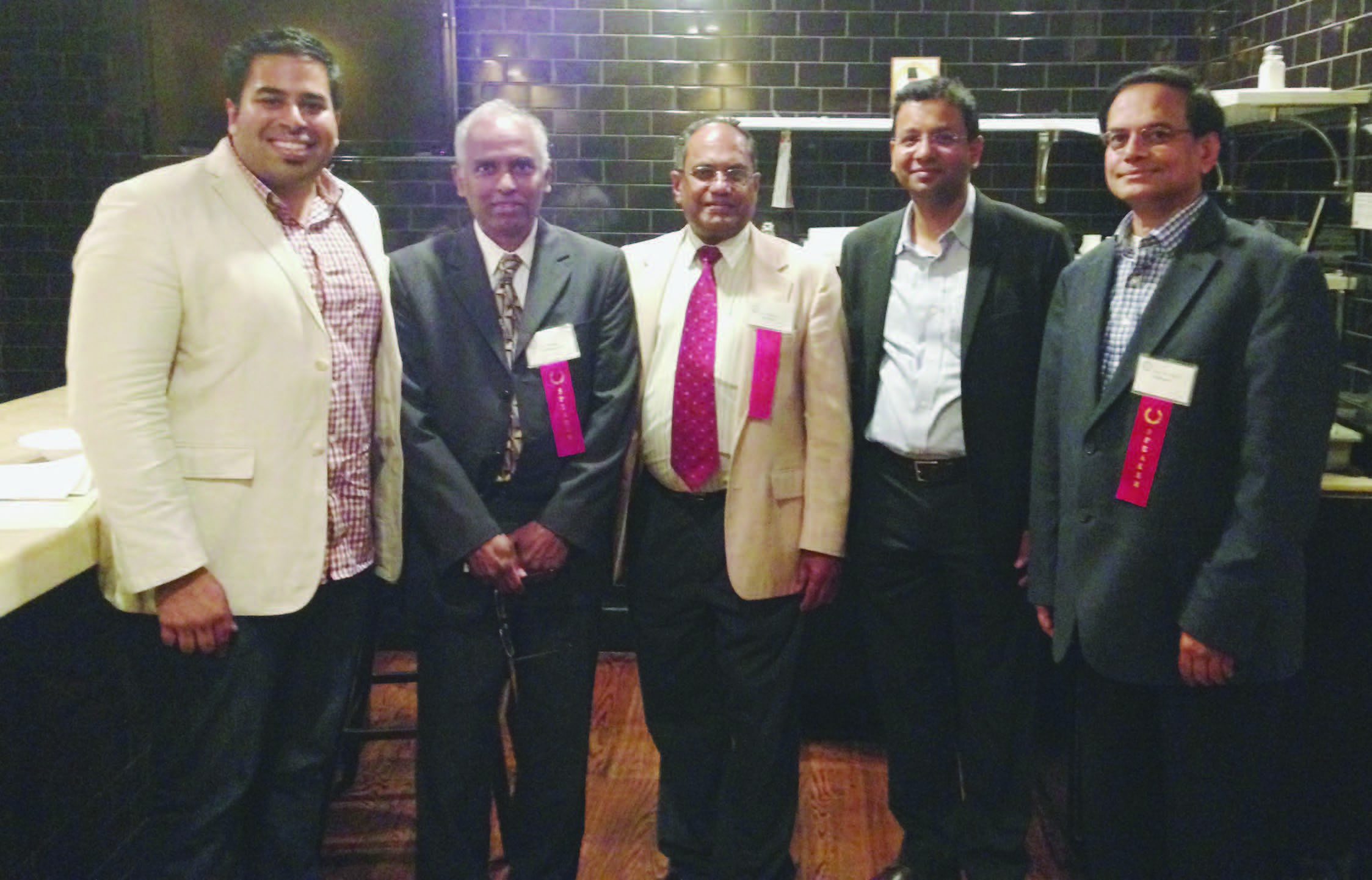 Big Data / Analytics Group discussion Leaders: From l. to r. Terrence Moduthagam, Dr. Nethra Sambamoorthi, Dr. Thomas Abraham, Prashant Prabhala and Prof. Wullianallur "RP" Raghupathi