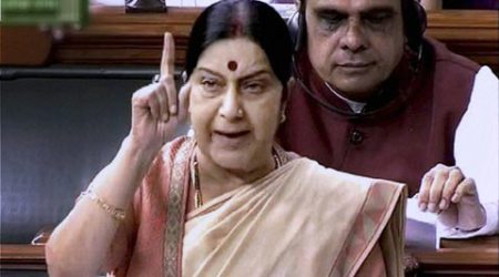 A beleaguered Sushma Swaraj displayed feline energy to hit hard the Gandhis who she alleged had been doing all the wrong things