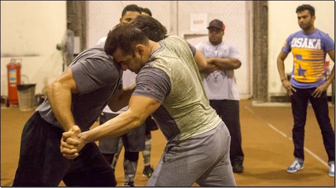 Sultan @BeingSalmanKhan starts wrestling and mixed martial arts with @larnellstovall & team for next 2 months