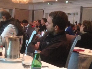 Rahul Gandhi in Aspen. Twitter @OfficeOfRG Rahul Gandhi in Aspen. Twitter @OfficeOfRG
