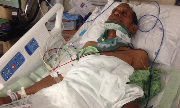 Sureshbhai Patel lies in hospital - File Photo