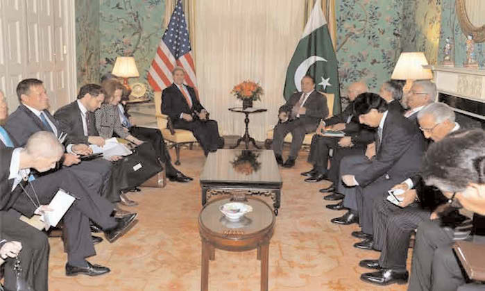 Secretary of State John Kerry held talks with the visiting Pakistan Prime Minister Nawaz Sharif