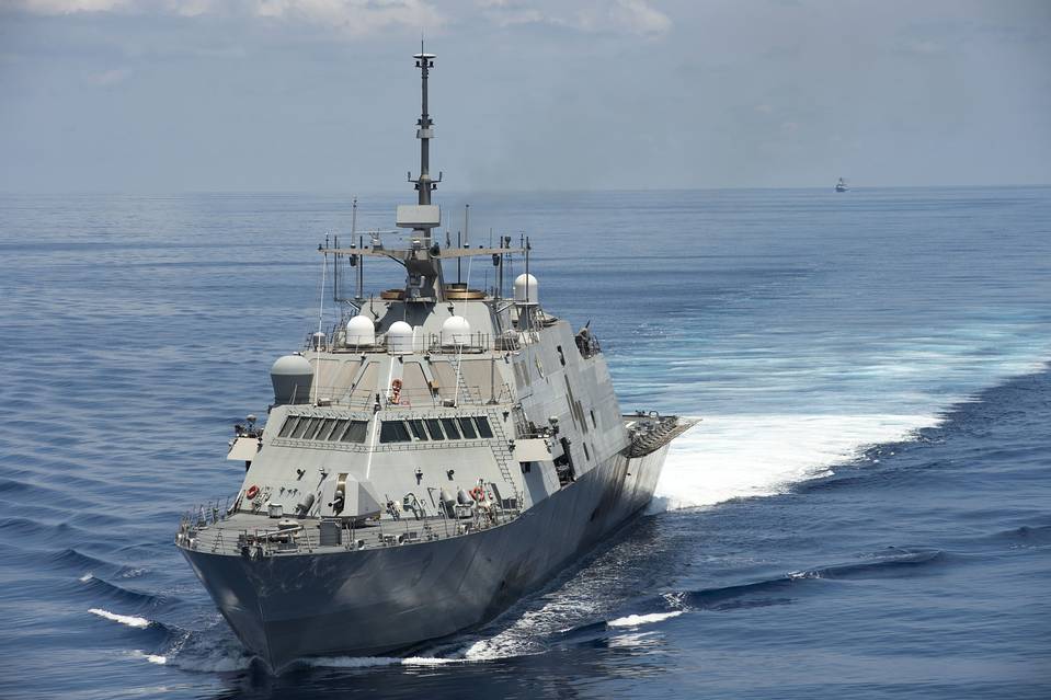 The USS Fort Worth conducts patrols in international waters of the South China Sea