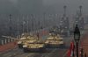 T-90 tanks roll down the Rajpath during the Republic Day parade in New Delhi.