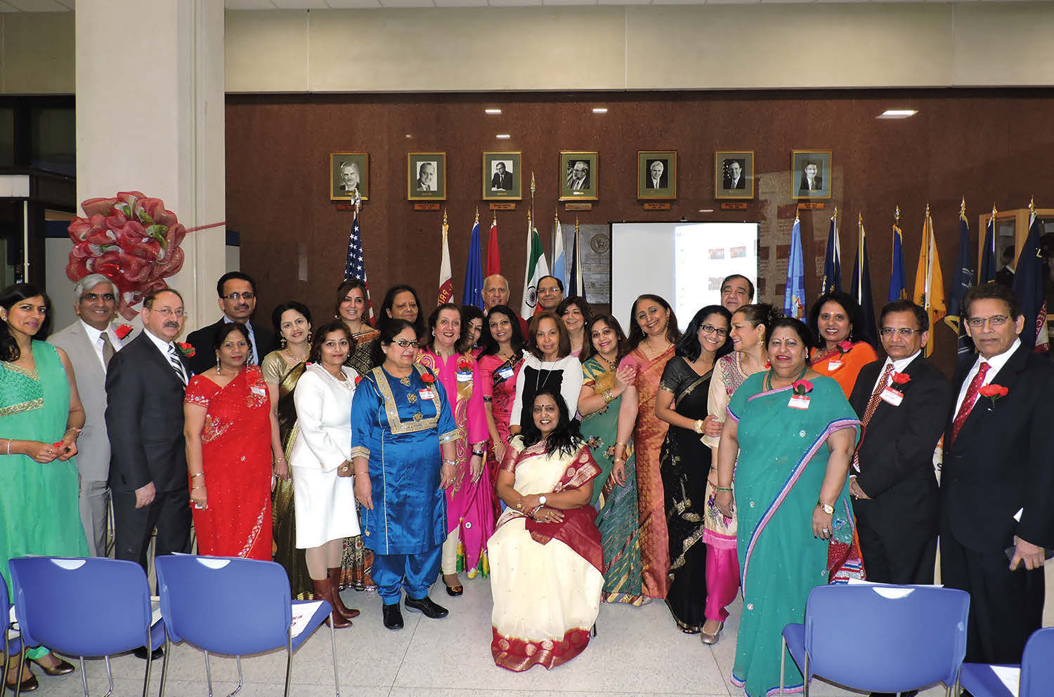 The President Beena Kothari (seated) with IALI family