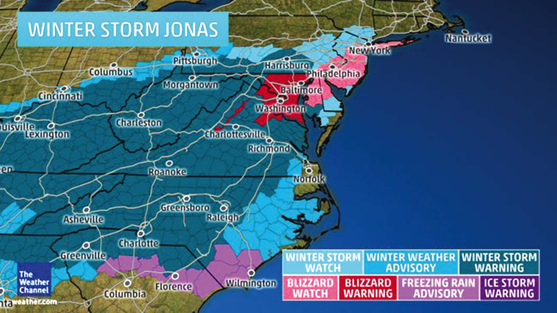 Winter Storm Jonas - East Coast braces for the "textbook" storm Jonas