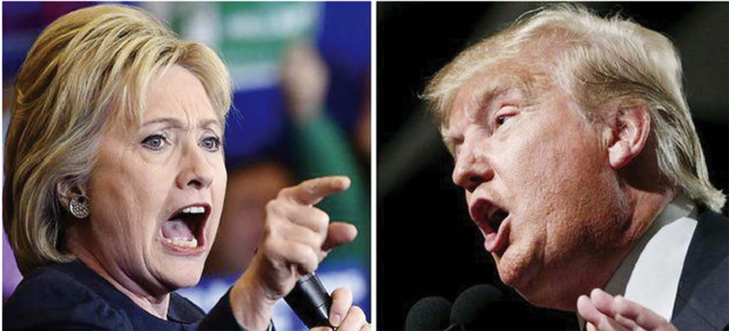The Frontrunners - Democrat Hillary Clinton and Republican Donald Trump