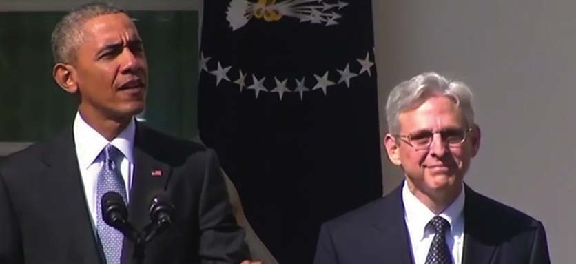 President Obama announced March 16 nomination of Judge Merrick Garland (right) to SCOTUS