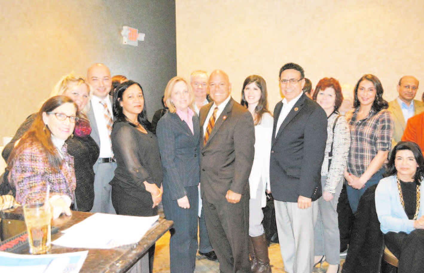 The Clinton Democratic Club. Malini Shah is fourth from the left