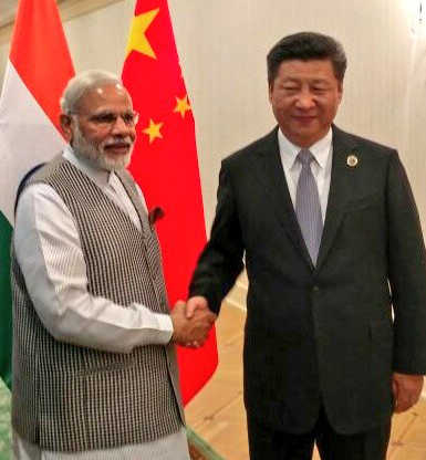 India's Prime Minister Narendra Modi on June 23 met Chinese President Xi Jinping in Tashkent on the sidelines of Shanghai Cooperation Organization (SCO) summit to seek Chinese support for India's entry into the Nuclear Suppliers Group (NSG) Courtesy: MEA Twitter account