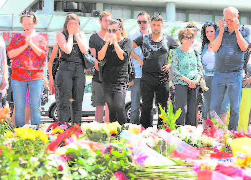 A memorial to those shot by the Munich gunman, who was said to be obsessed with mass shootings (Facebook pic)