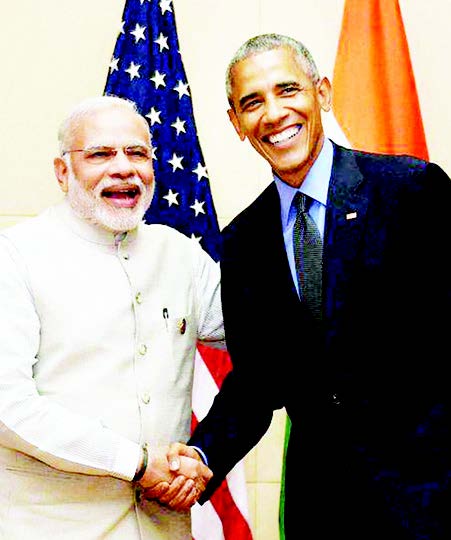 Prime Minister Narendra Modi and US President Barack Obama during a meeting in Vientiane, Laos, on Thursday, September 8.