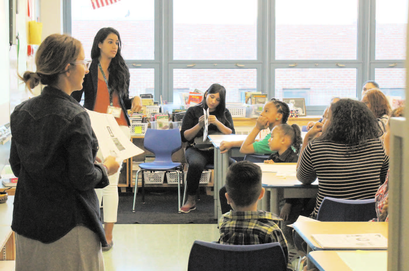 Teachers meet with parents for Family Night on September 15. Photo Courtesy of NYC Department of Education