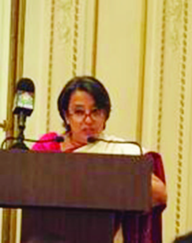 Consul General Riwa Ganguly Das speaking on the occasion