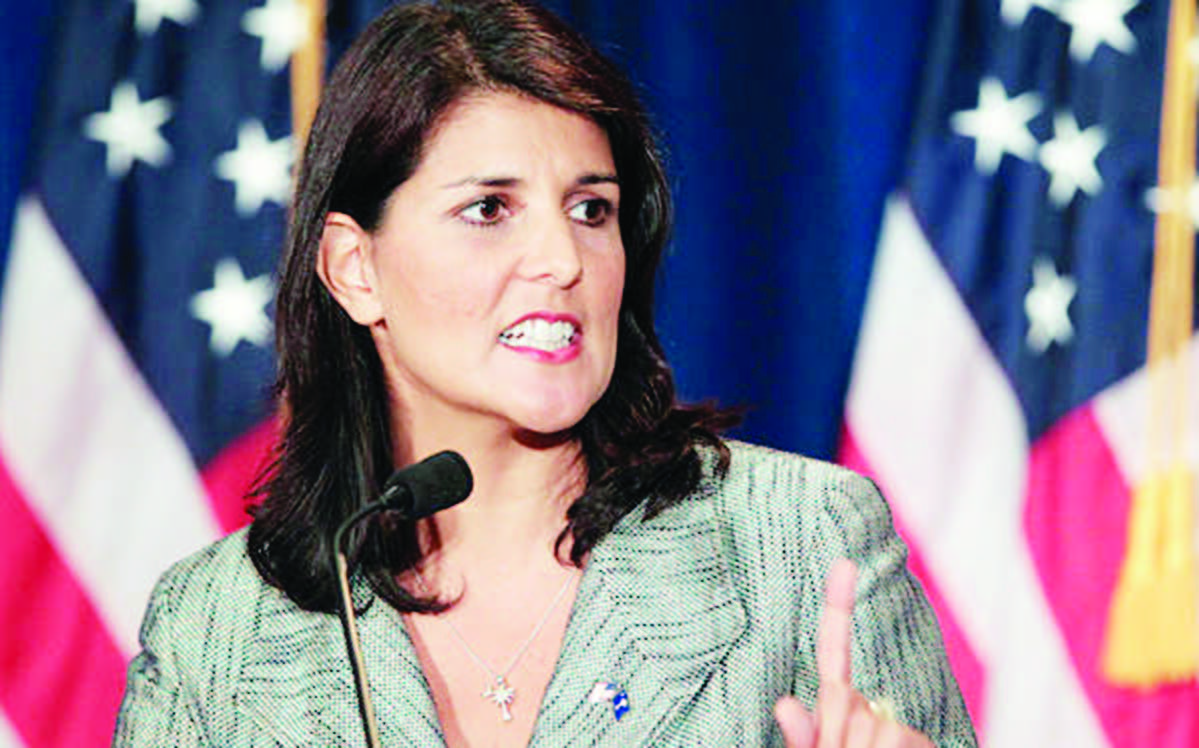 Accepting the offer, Haley said "I always expected to finish the remaining two years of my second term as governor," but added she was "moved to accept this new assignment" out of a "sense of duty."