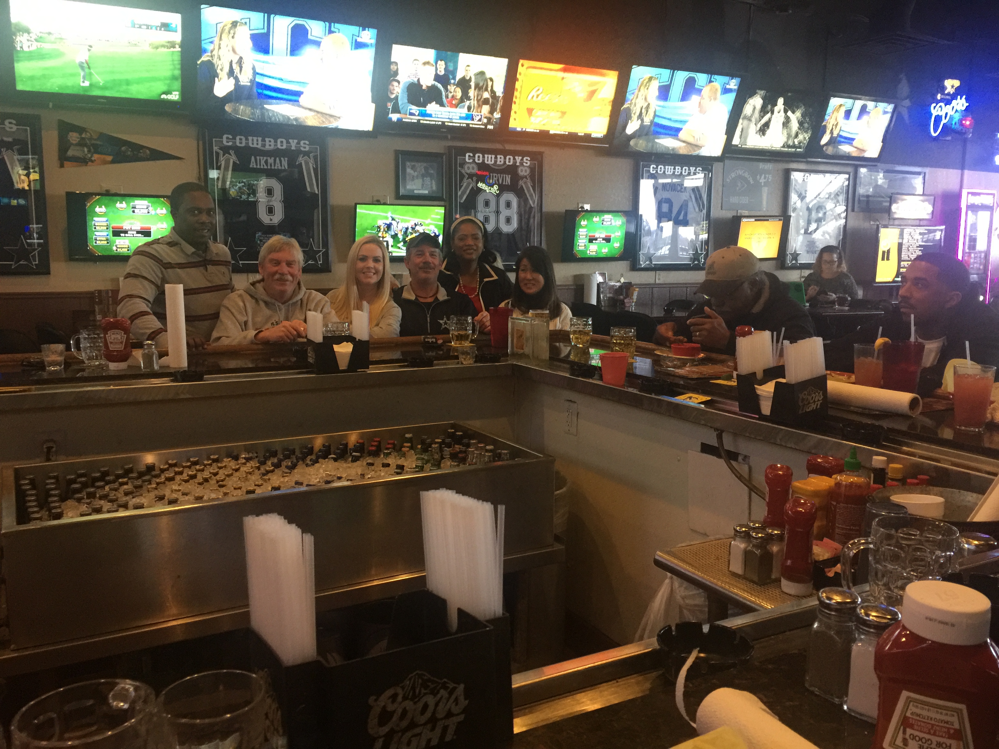 Can a Racialist regime break the bond? Photo caption: A multiracial, multicultural group of Americans at No Frills Grill & Sports Bar in Fort Worth, Texas , February 3, 2017
