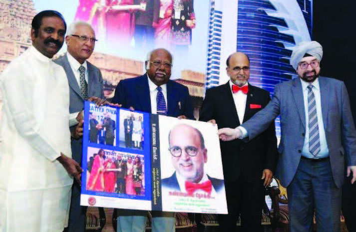 Seen in the picture from L to R: Poet Vaira Muthu, Justice PN Prakash, Justice Dr Lakshmanan, Dr Seetharaman and Lt Gen Ahluwalia.