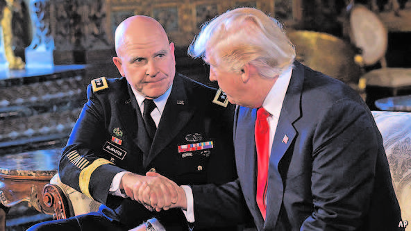 McMaster (left) with President Trump