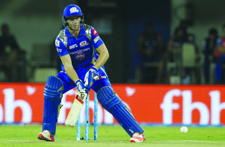 Jos Buttler shapes to play the scoop, Mumbai Indians v Kings XI Punjab, IPL 2017, Indore, on April 20. Photo: ©BCCI