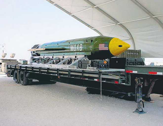 GBU-43/B Massive Ordnance Air Blast bomb Photo courtesy of Eglin Air Force Base