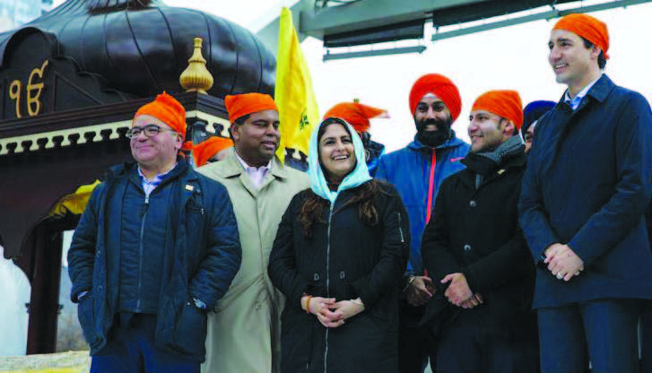 Canadian Prime Minister Justin Trudeau’s presence at a ‘nagar kirtan’ in Toronto that featured Khalistani flags and posters of Jarnail Singh Bhindranwale has upset the Indian government.(Courtesy Canadian PMO)