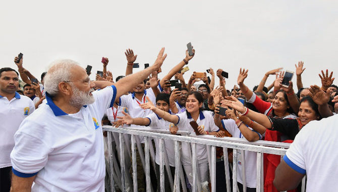 Modi in Ranchi Yoga Day 2019