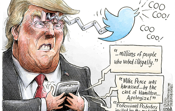 Trump tweets cartoon