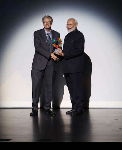 PM Modi receives Global Goalkeeper award for Swachh Bharat Abhiyan, says people in India behind its success