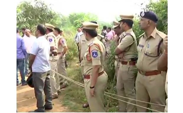Police officers at site