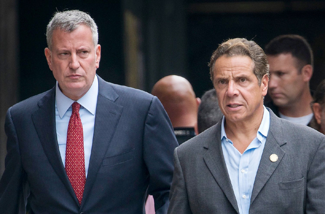 Mayor de Blasio and Gov Cuomo