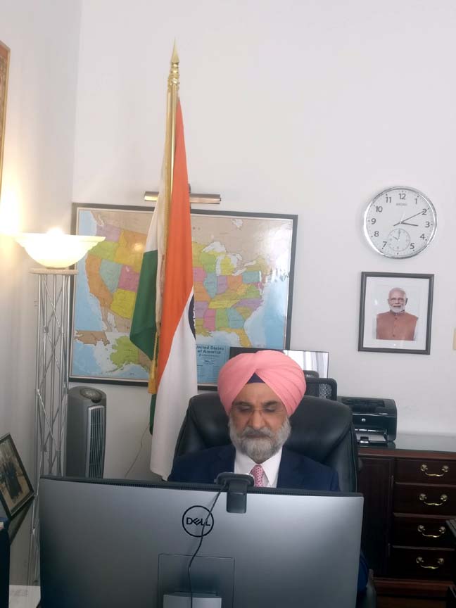 Indian envoy interacts with U.S. business community on COVID-19 relief efforts