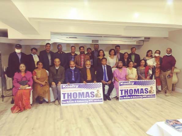 Koshy Thomas Candidacy for District 23 of NYC Council is gaining momentum.