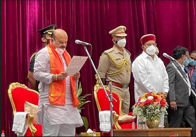 Basavaraj Bommai sworn in as Chief Minister of Karnataka
