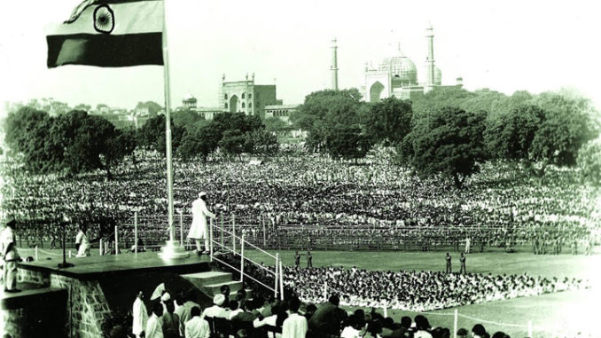 Nehru unfurled National Flag