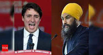 Jagmeet Singh wins Canadian elections Polls to be the Kingmaker again