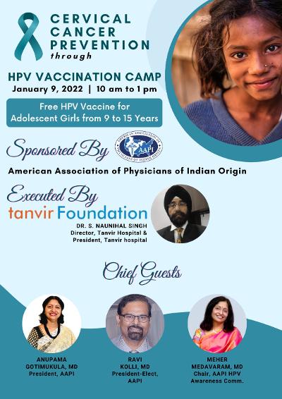 AAPI Organizes Cervical Cancer Vaccine Camp in Hyderabad