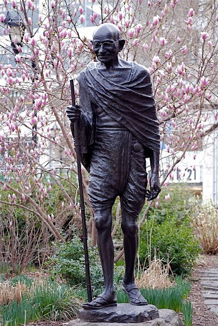 Indian Americans condemn vandalization of Gandhi statue in New York
