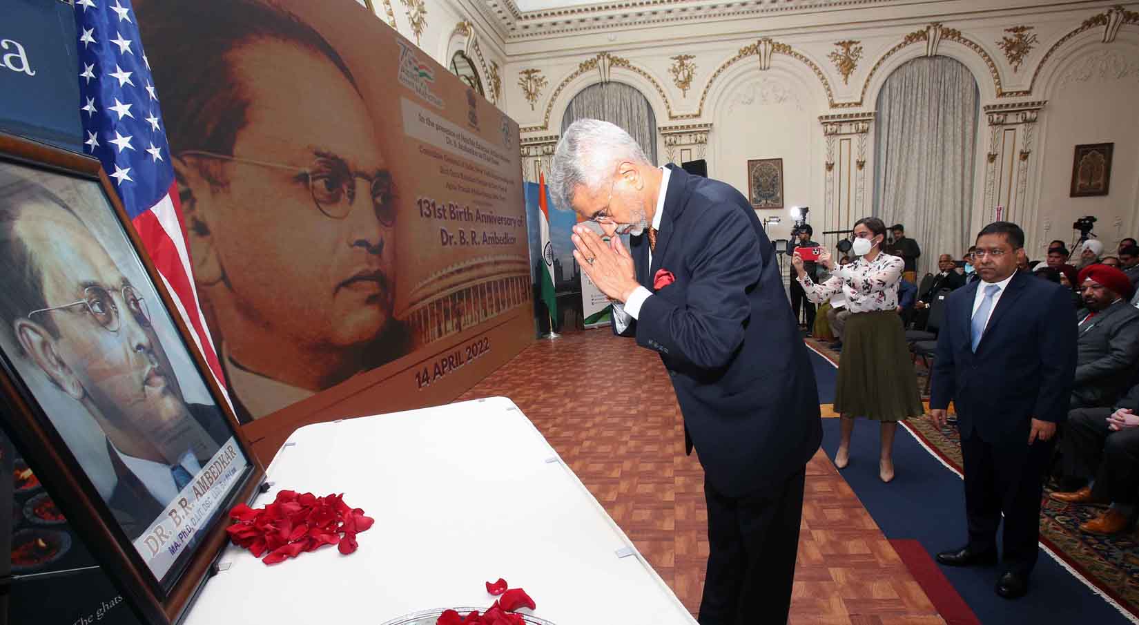 Babasaheb Ambedkar’s birth anniversary celebrated at the Indian Consulate