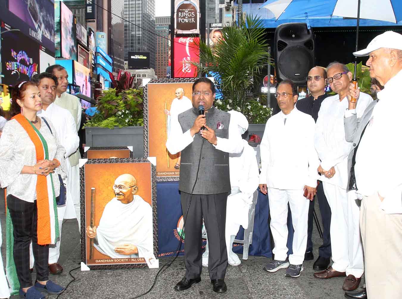 Indian Community organizations pay tribute to victims of 9/11 and condemn desecration of Gandhi statue