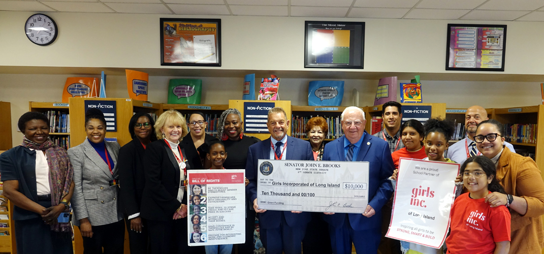 Senator John Brooks Delivers Funding Award in Show of Support to Long Island’s Girls