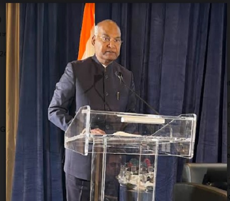 Former President Kovind praises the diaspora, apprising them of the progress made back home