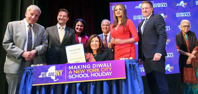 New York State Governor Hochul signs legislation making Diwali a holiday in NYC public schools