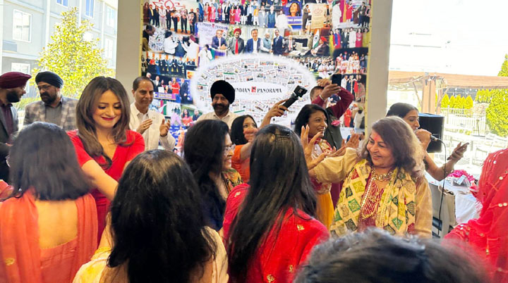  It’s dance time. Surya played on Dhol, and his sibling Prachi crooned boliyan and tappe, and all danced with abandon.