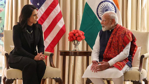 pm modi meets Tulsi Gabbard