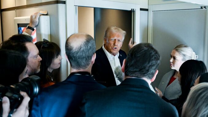 Trump aboard Air Force One